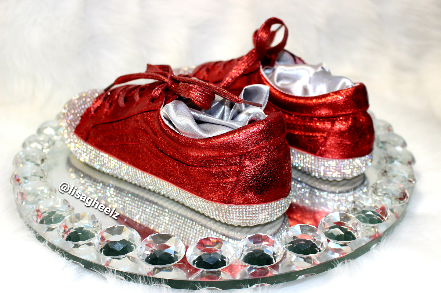 Ruby Red Rhinestone Sneakers