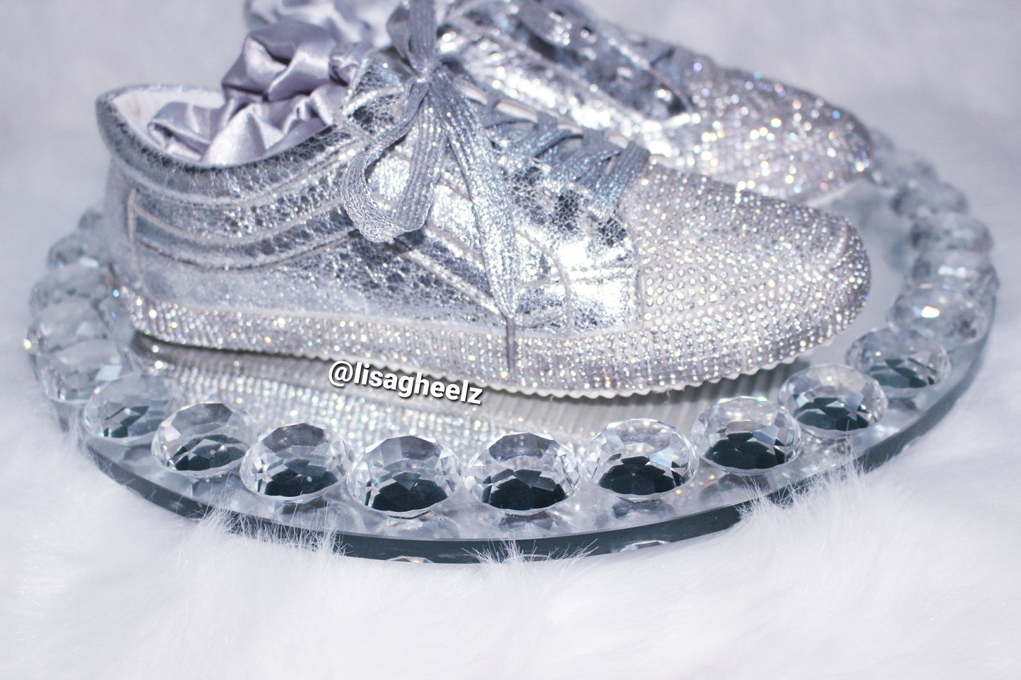 Serenity Silver Rhinestone Sneakers