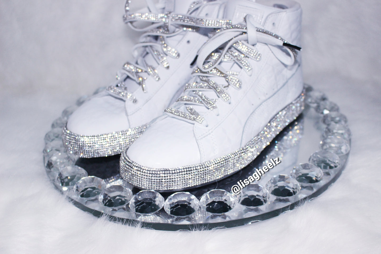 Lacy Rhinestone Sneakers