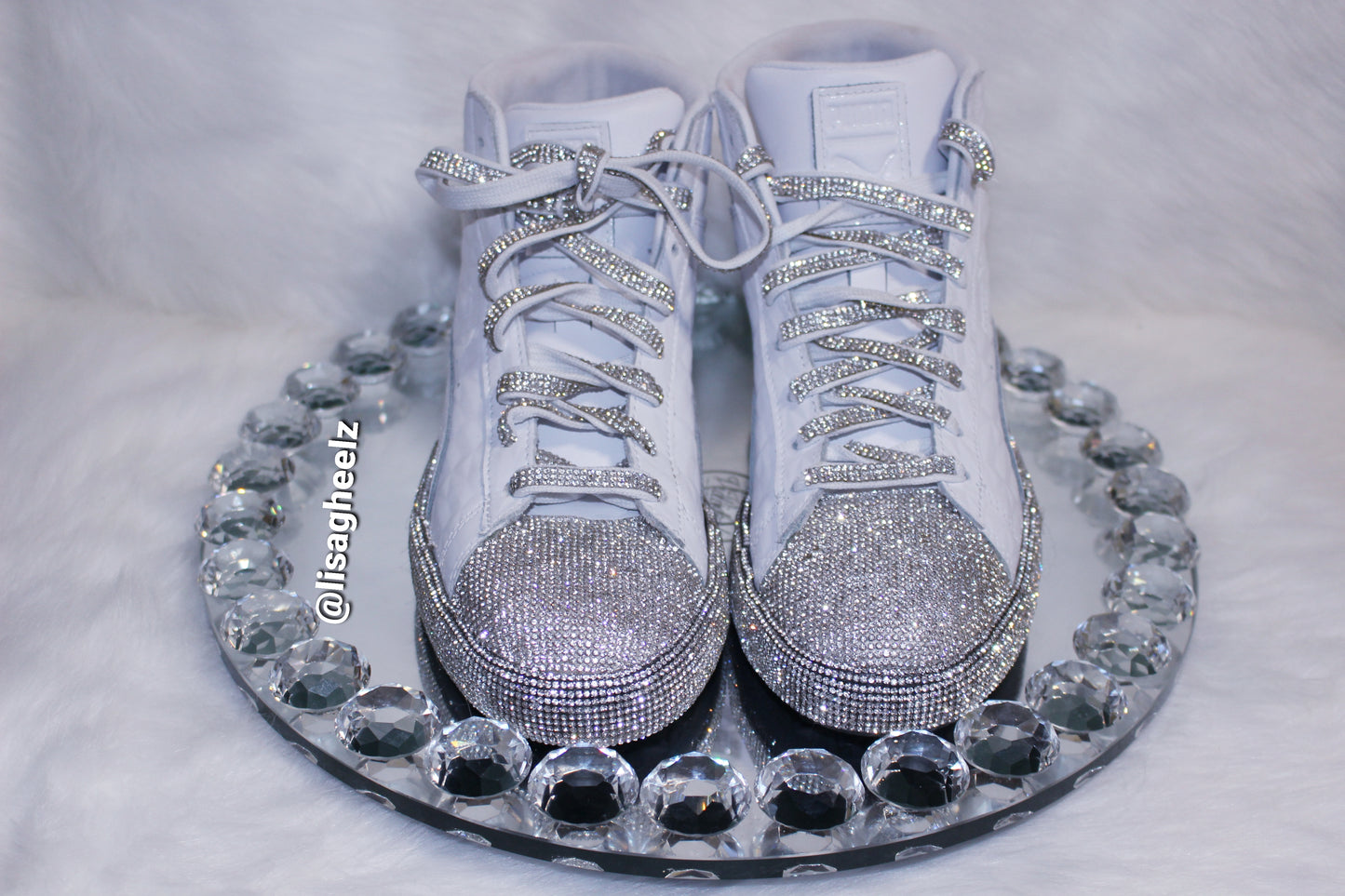 Kasey Grey Rhinestone Sneakers