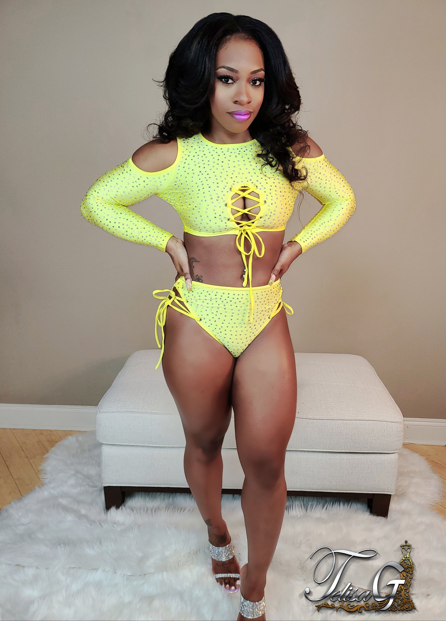 Emma Crystal Swim Set - Bottoms Only