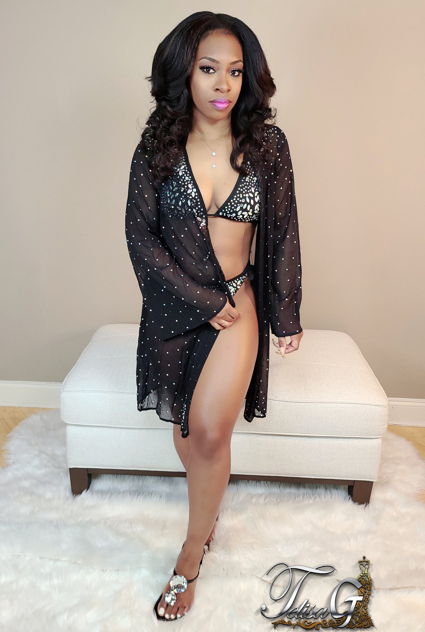 Jade Crystal Swim Set - (Black,Green,White)