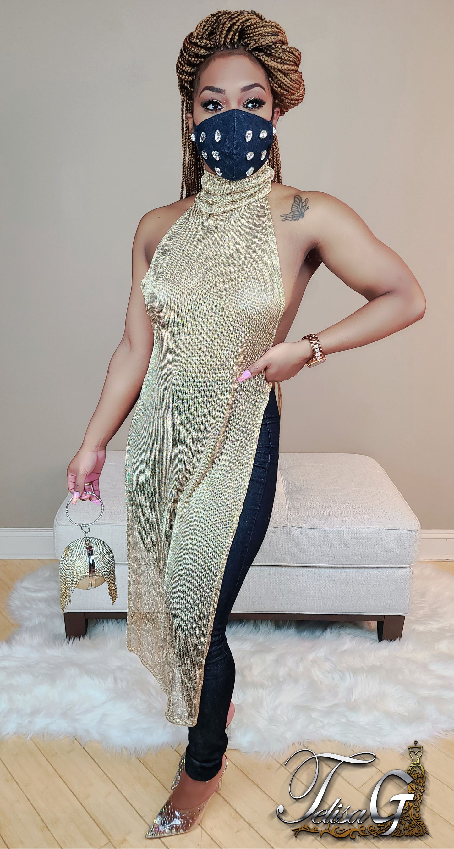Mairi Metallic Top