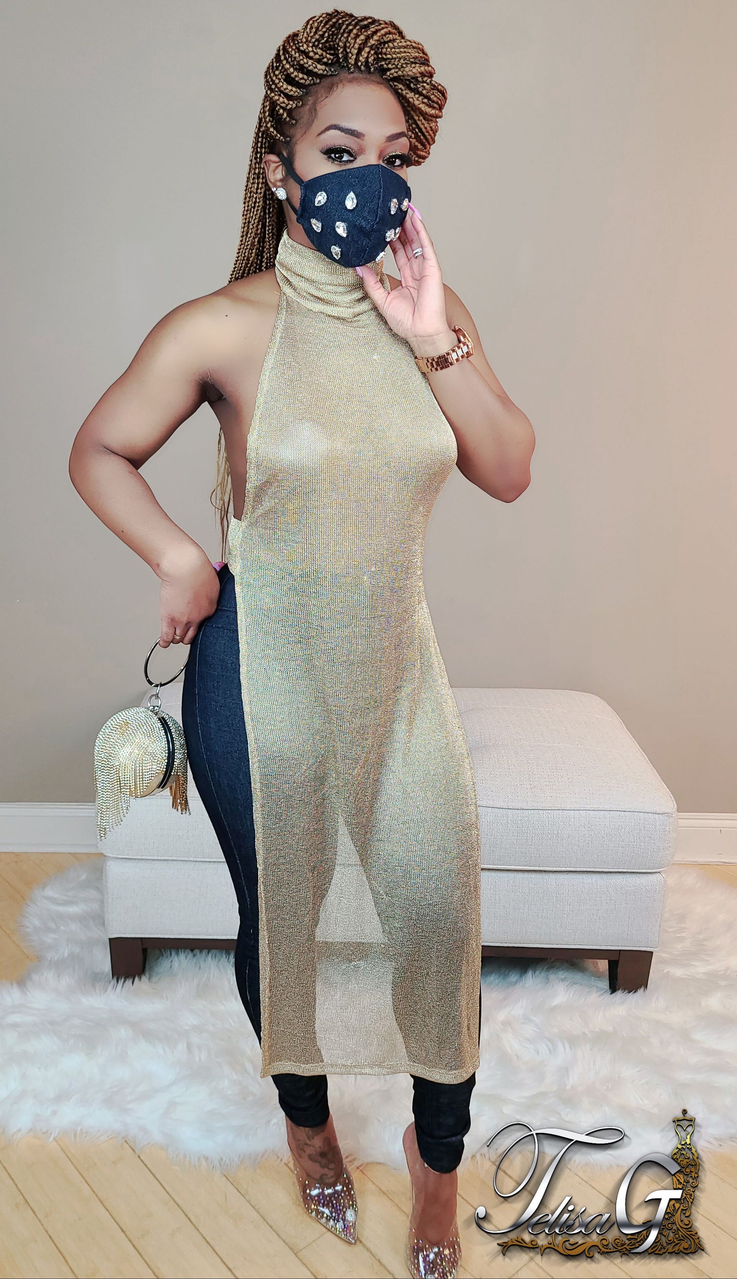 Mairi Metallic Top