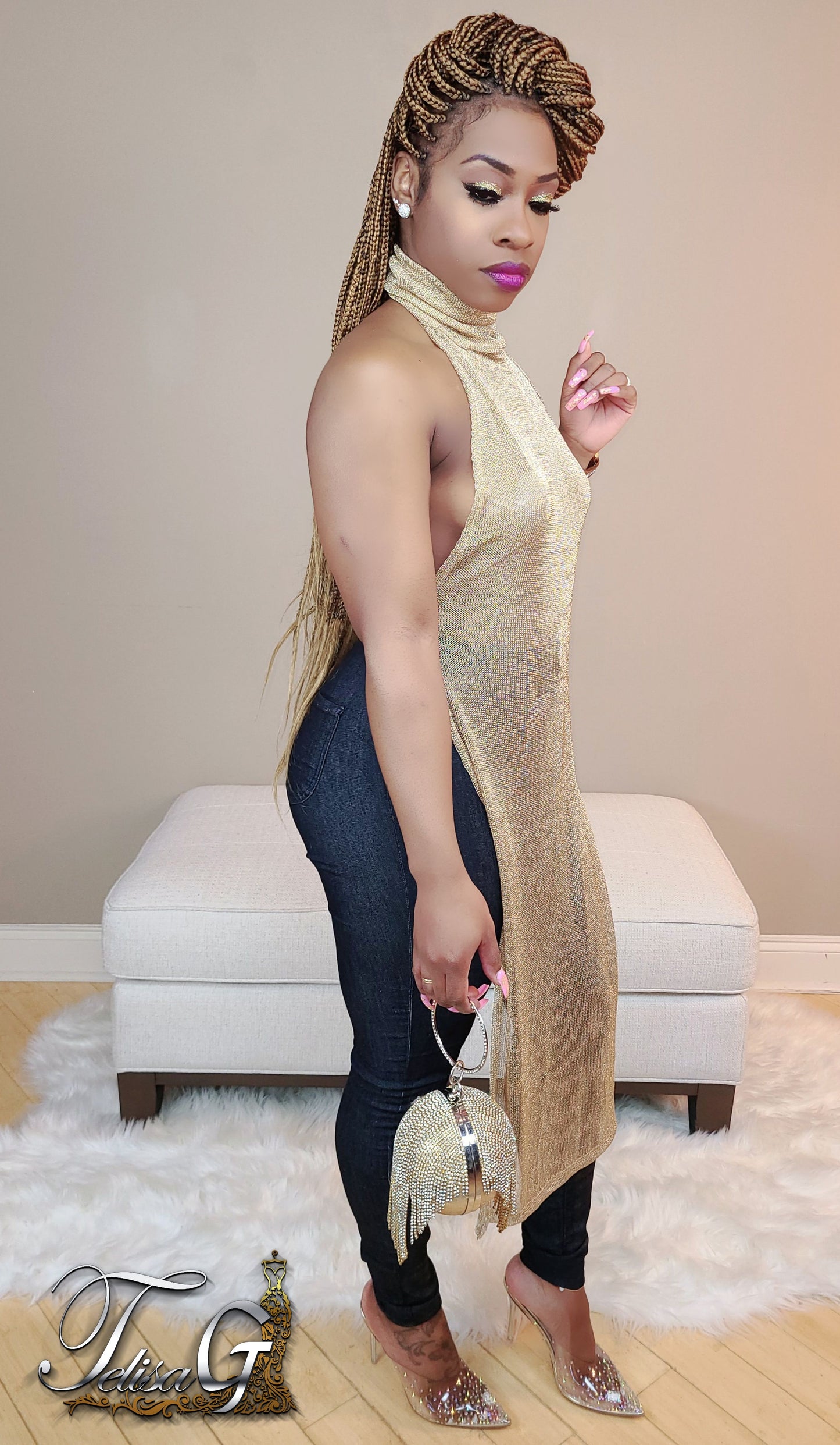 Mairi Metallic Top