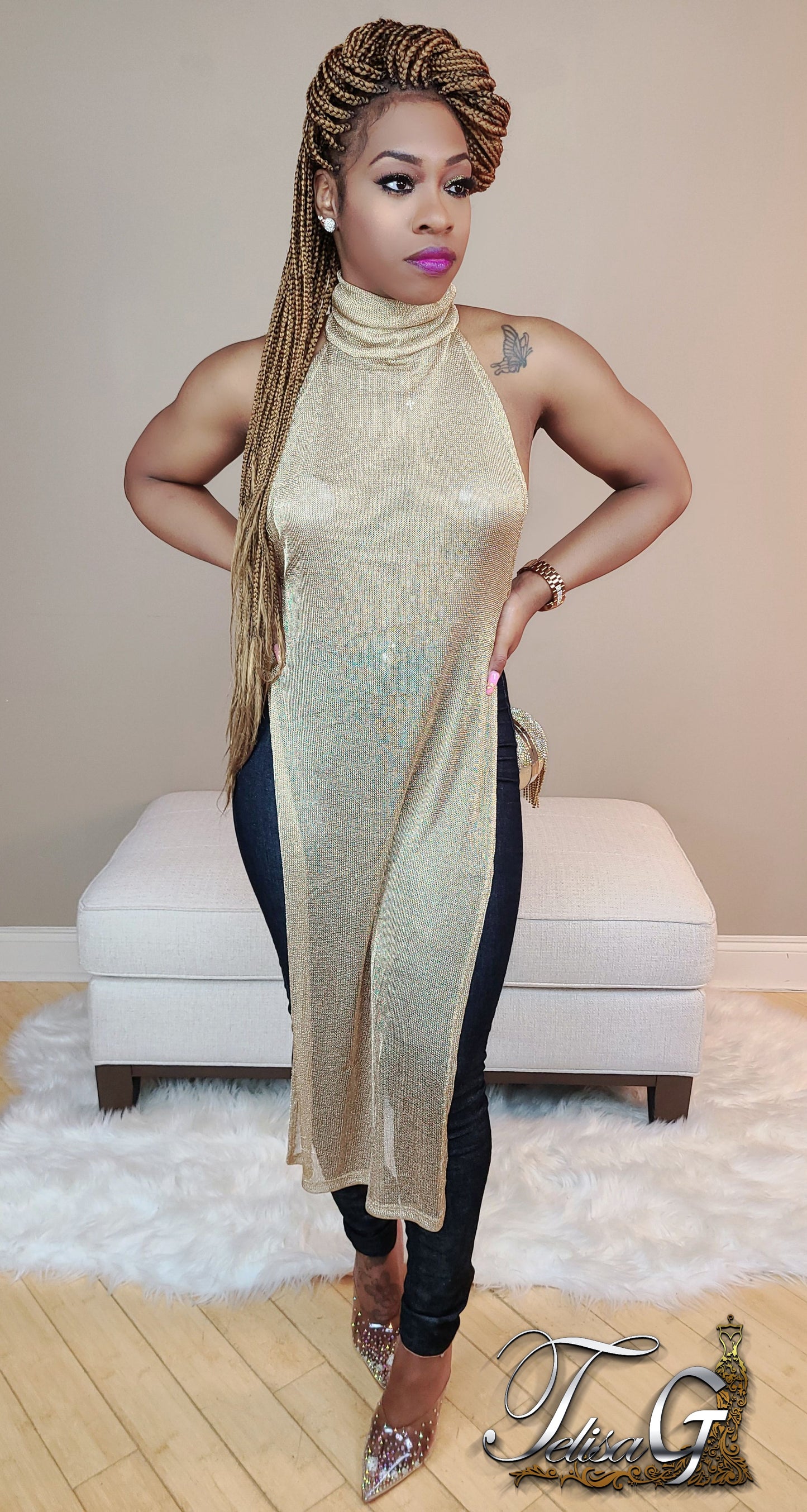 Mairi Metallic Top