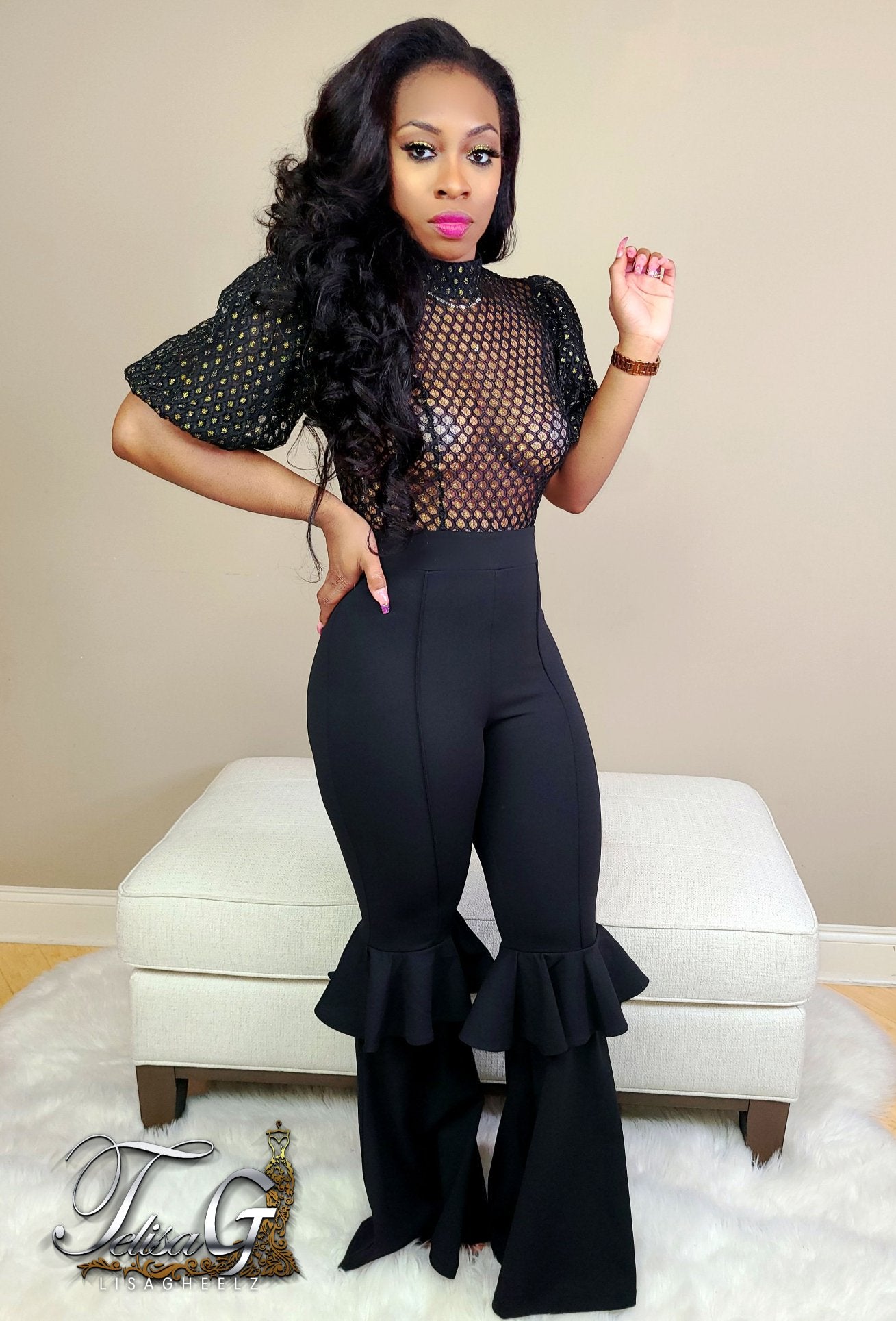 Carmel Mesh Top - Black