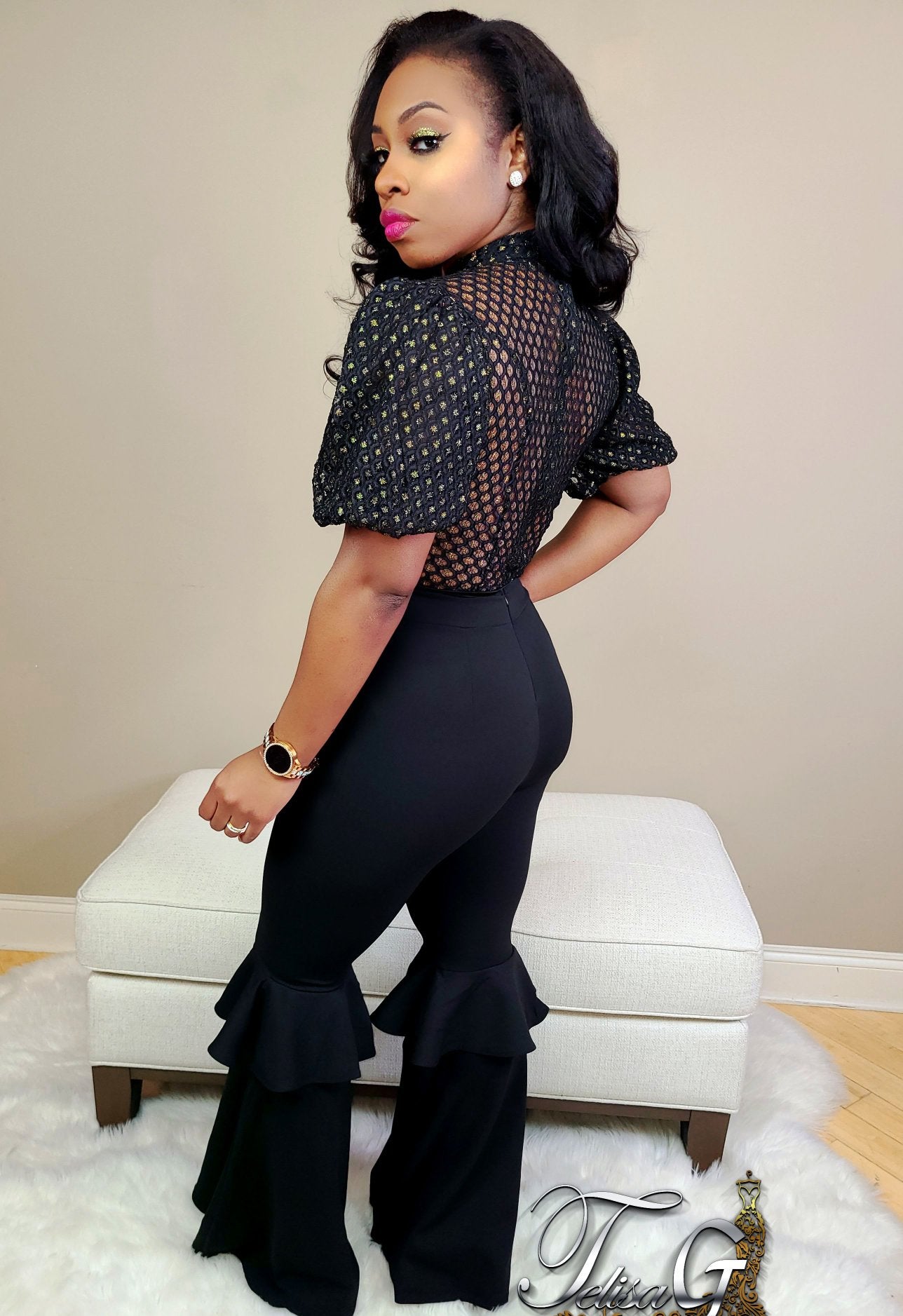Carmel Mesh Top - Black