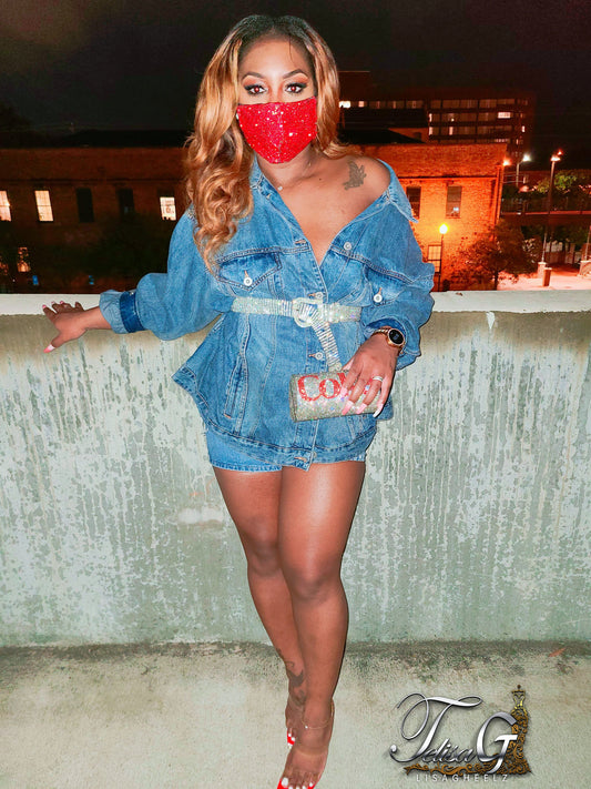 Dani Diamond Crystal Belt (Silver)