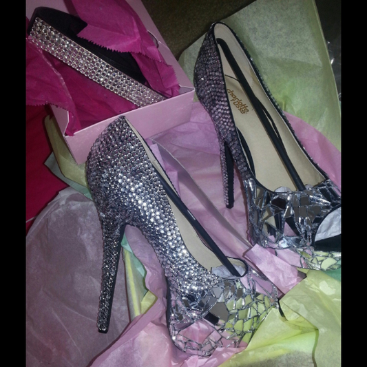 Cara Crystal Mirror Heels