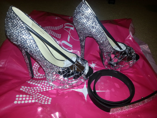 Cara Crystal Mirror Heels