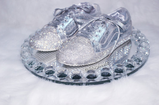 Serenity Silver Rhinestone Sneakers