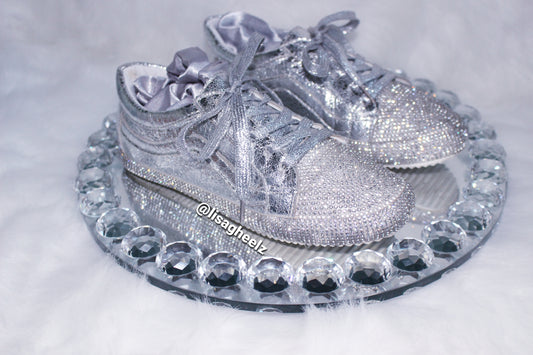 Serenity Silver Rhinestone Sneakers
