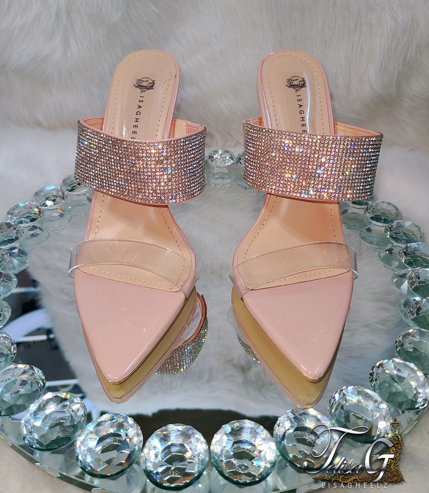 Marble Crystal Heels