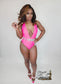 Star Diamond Belt Monokini - Pink