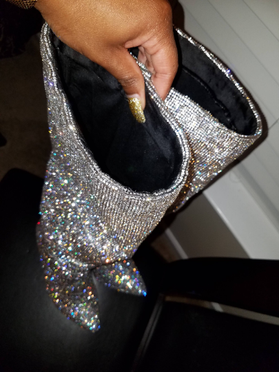 Celine Rhinestone Crystal Boots