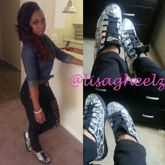 Ellie Mirror Glass Sneakers